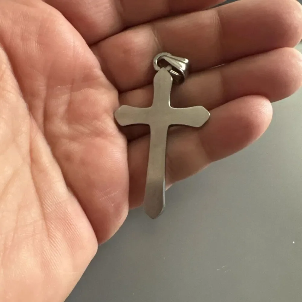 Cross Pendant Stainless Steel Jesus Christ Pendant Necklace Chain Gift Religious